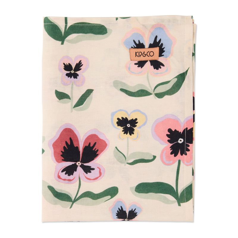 Pretty Pansy Tea Towel