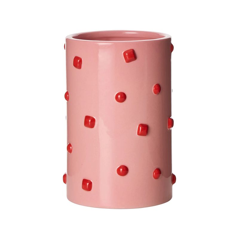 Bejeweled Vase Pink & Red