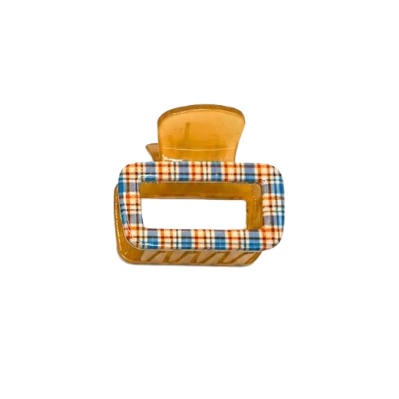 Tartan Hair Claw Tan