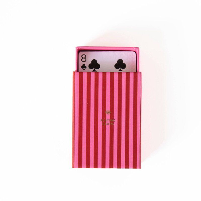 Playing Cards Pink Stripe