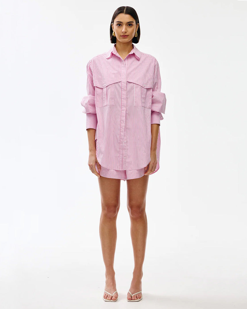 Riley Shirt Pink Pinstripe