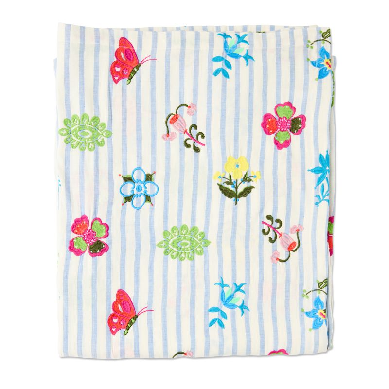 Anna Spiro Malabar Floral Embroidered Tablecloth Standard