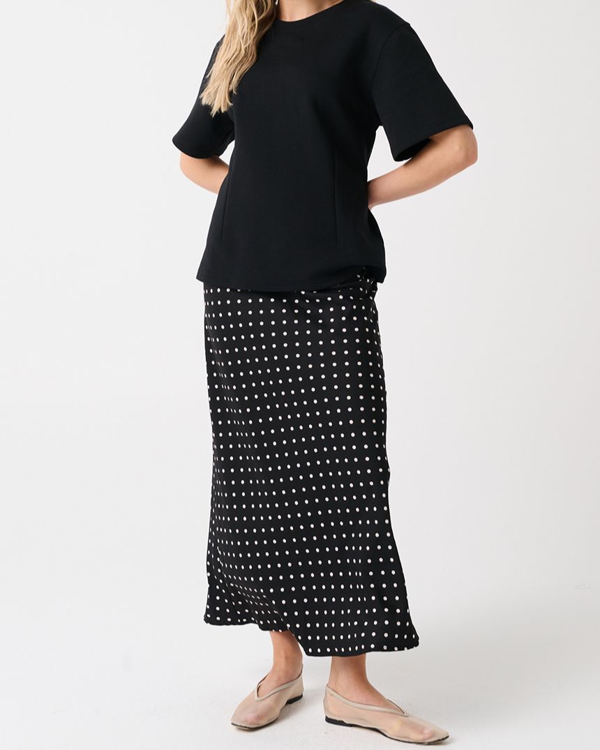 Millie Slip Skirt Black Spot