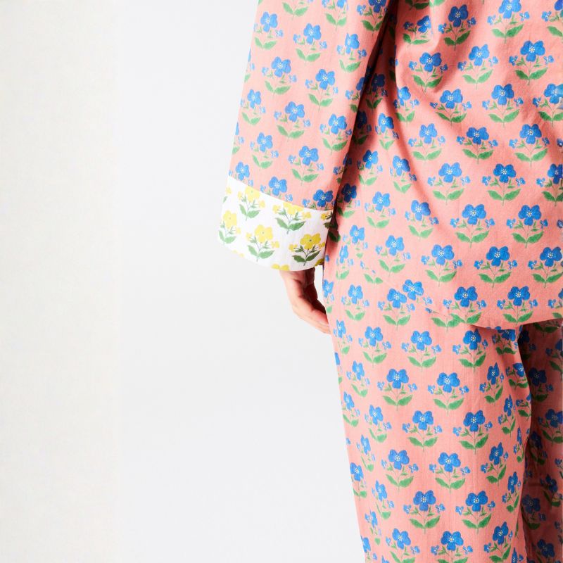 Anna Spiro Indian Summer Rose Organic Cotton Long Sleeve & Pant Pyjamas