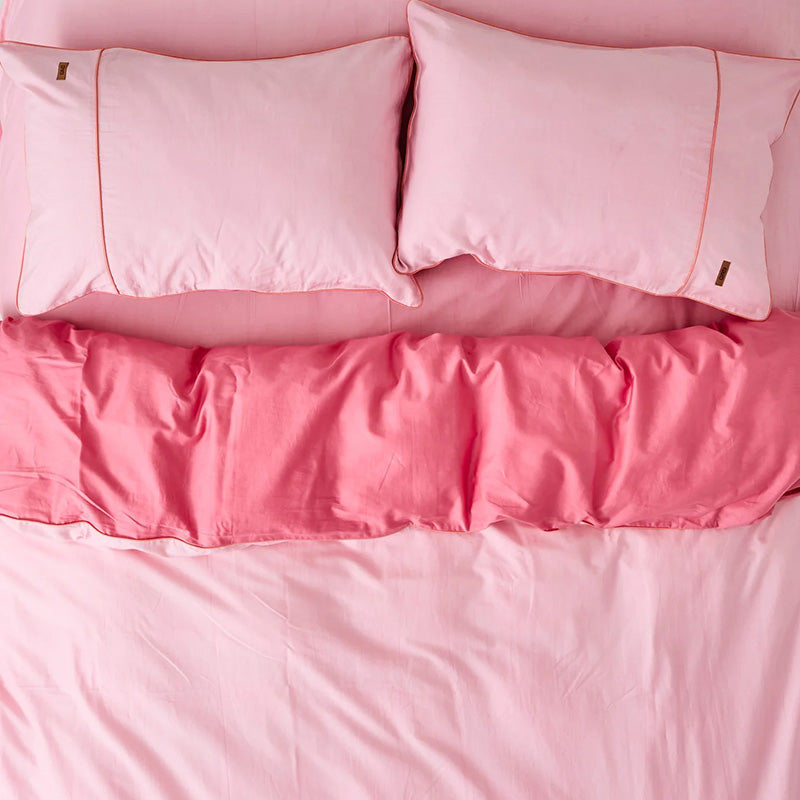 Glow In Pink Bamboo Cotton Pillowcase Set of 2