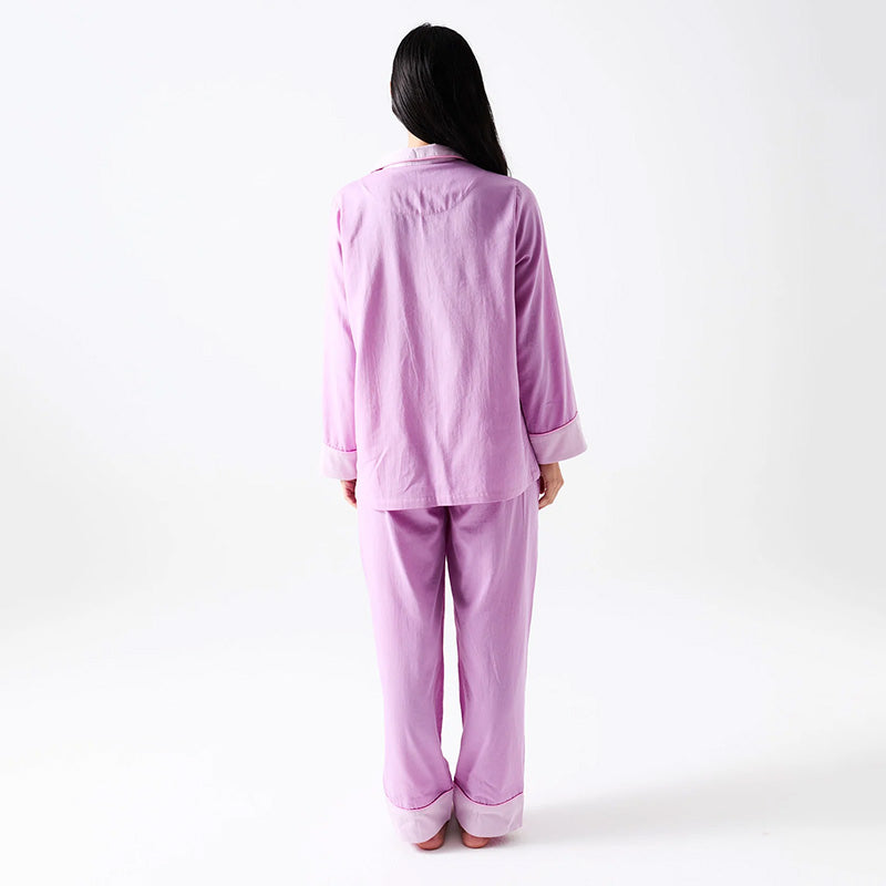 Glow In Lilac Bamboo Cotton Pyjamas