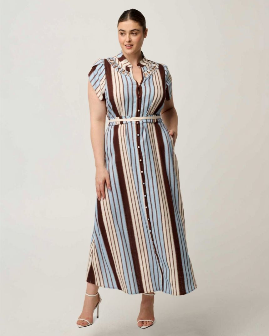Cattleya Smock Maxi Dress Stripe
