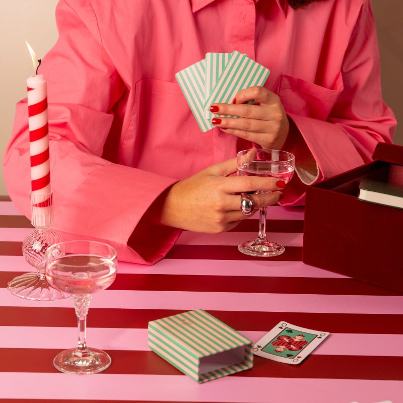 Playing Cards Green Stripe