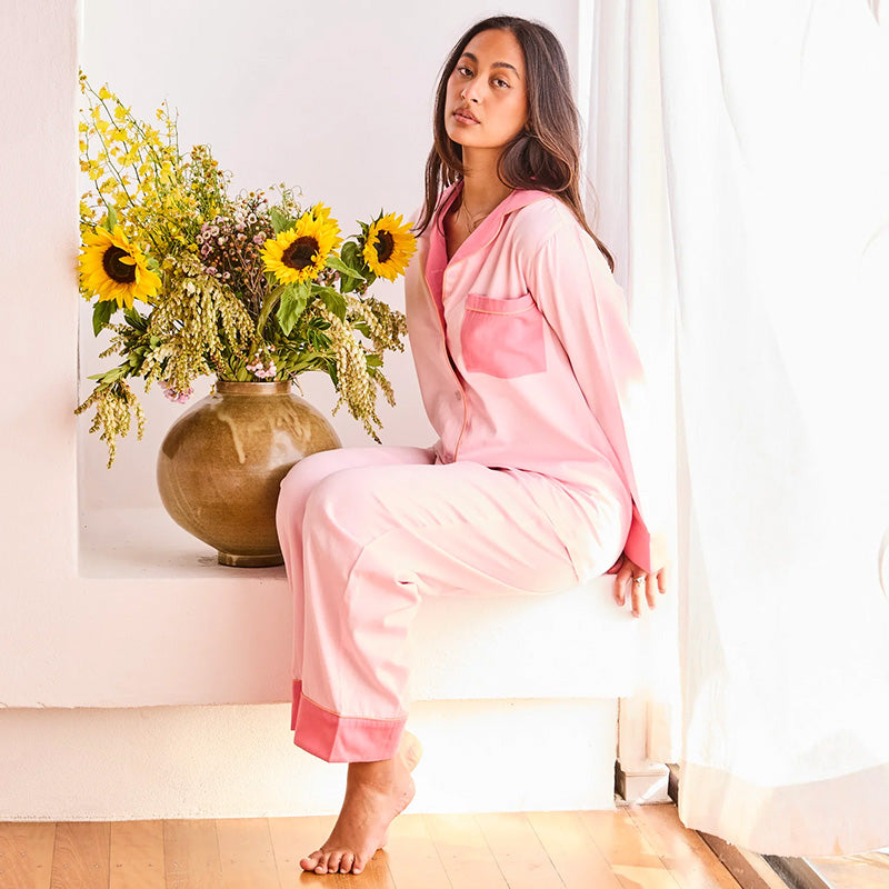 Glow In Pink Bamboo Cotton Pyjamas