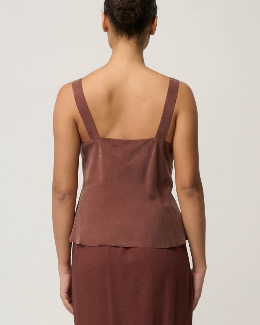 Julien Lace Trim Cami Rosewood