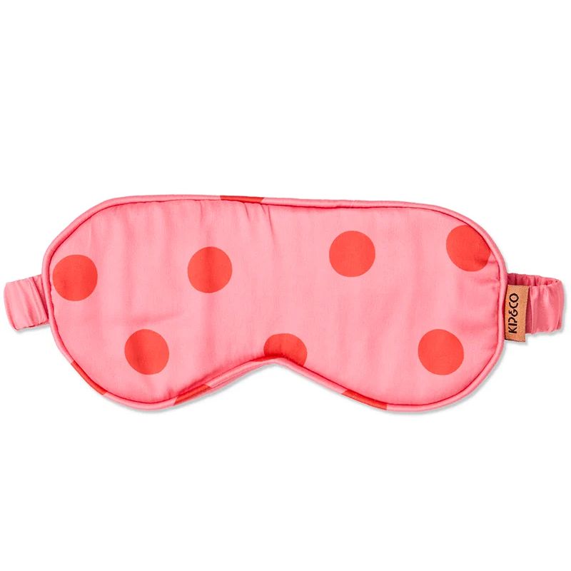 Polkadot Pink Satin Bon Bon Eye Mask