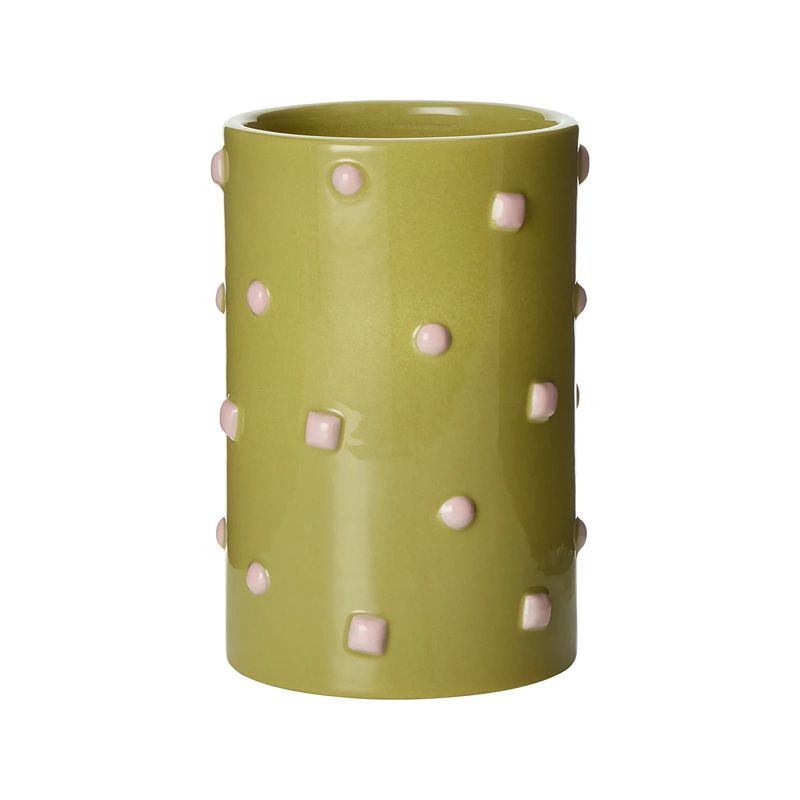Bejeweled Vase Green & Pink