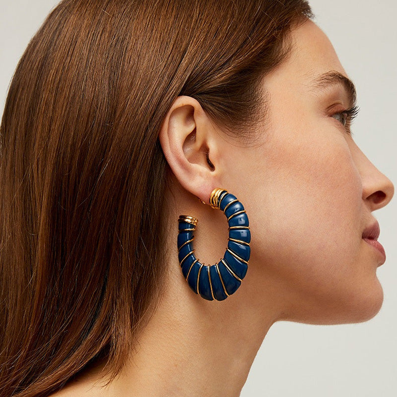 Cyclade Navy Earrings