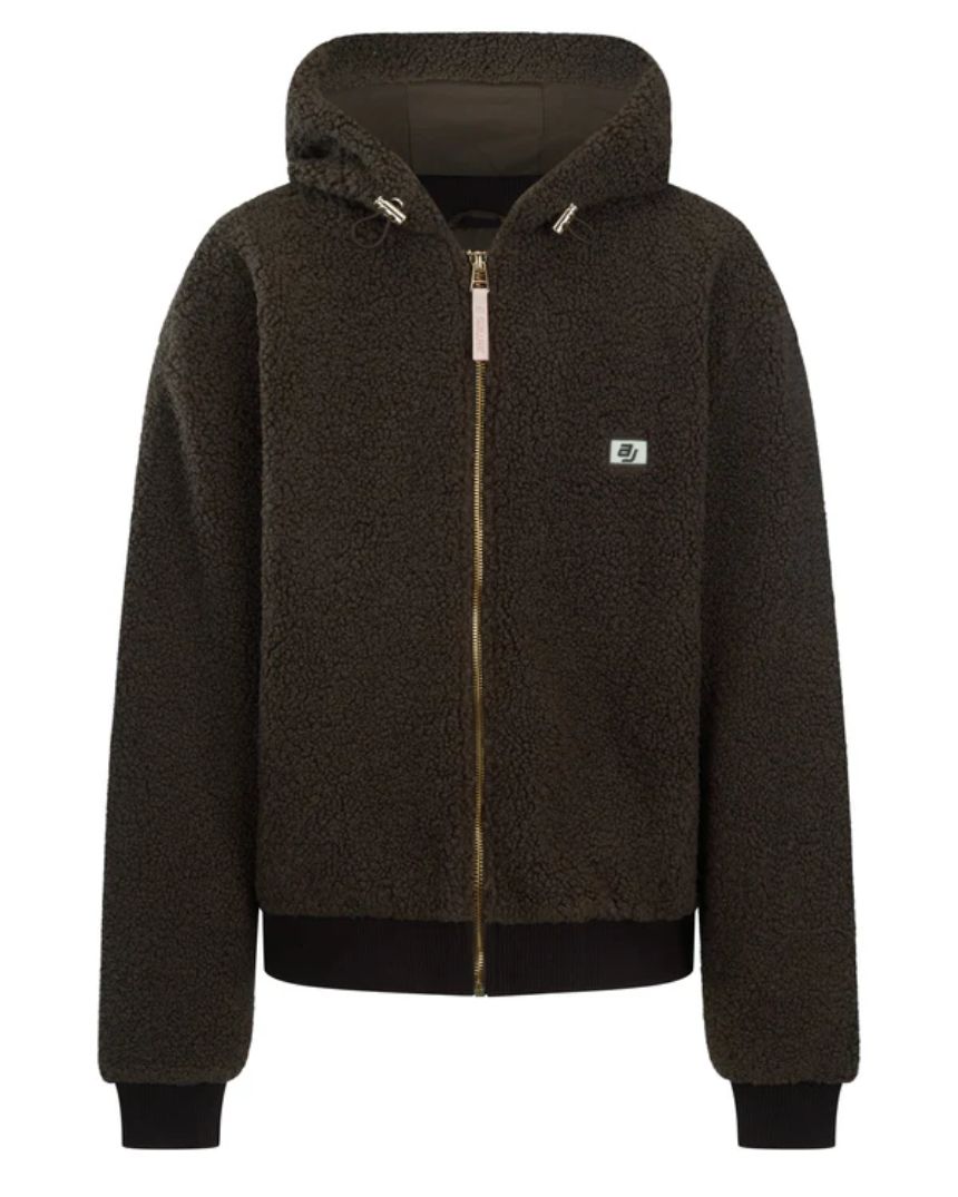 Sherpa Hooded Jacket Dark Chocolate