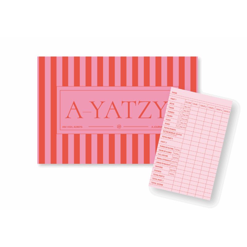 Yahtzee Pink Red Stripes