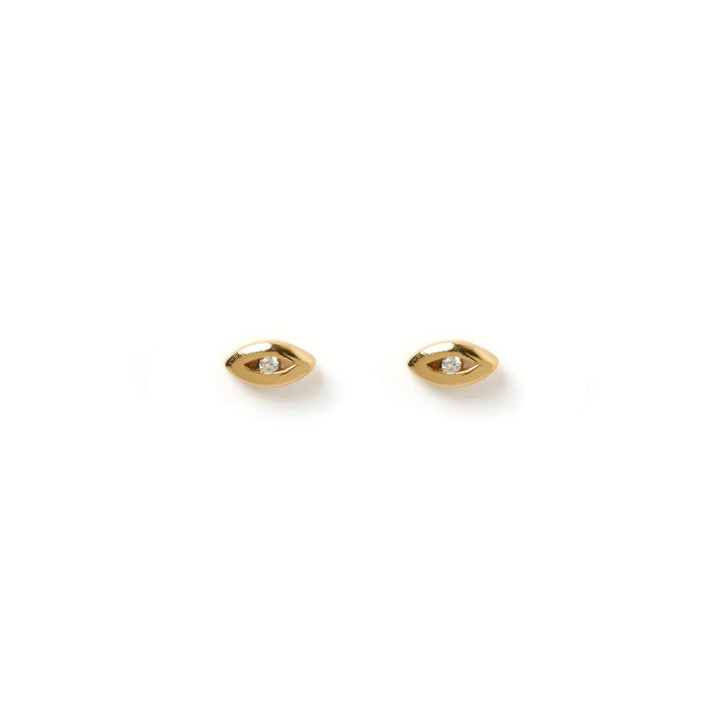 Amulet Gold Stud Earrings