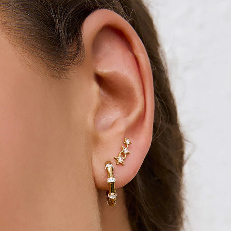 Astra Triple Star Earrings