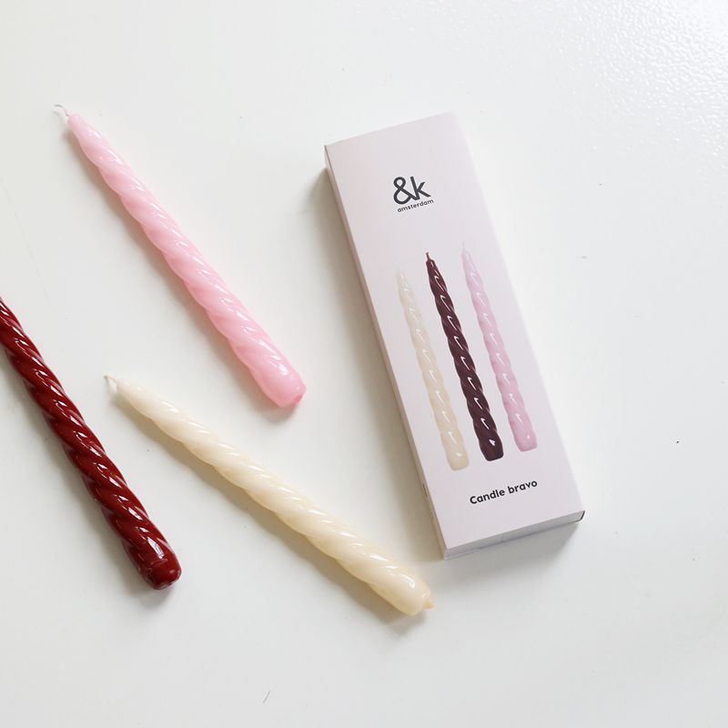 Candle Set of 3 Alpha Reds
