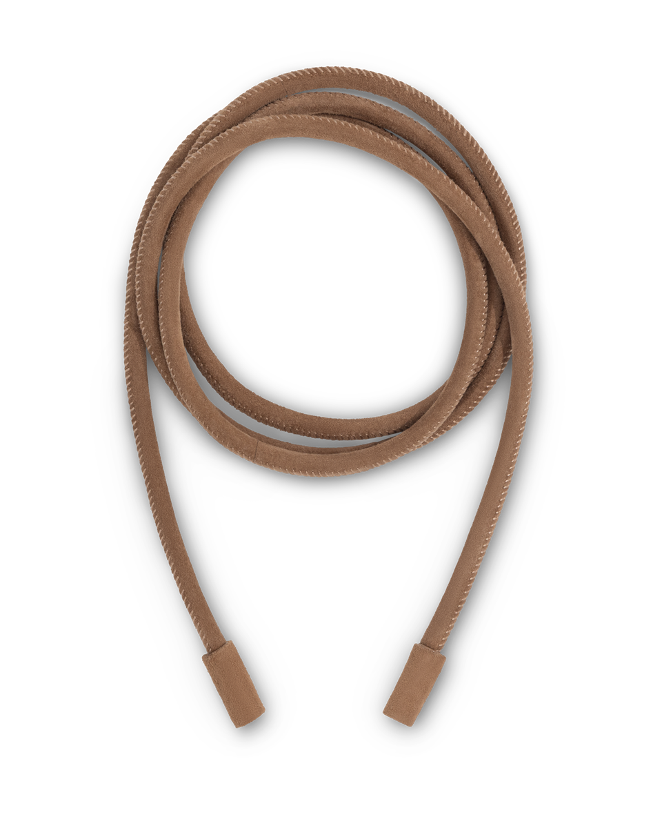 Corded Belt Cinnamon Suede