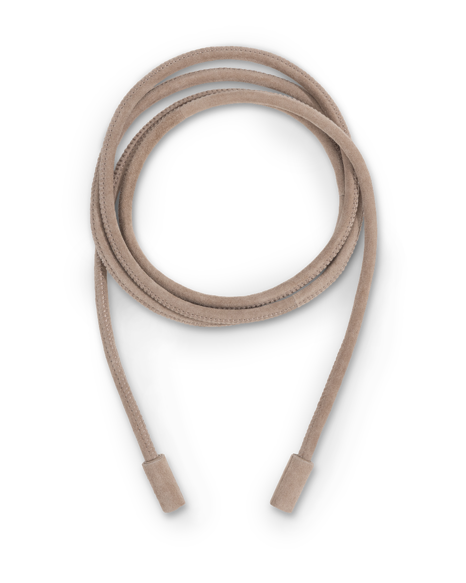 Corded Belt Truffle Suede