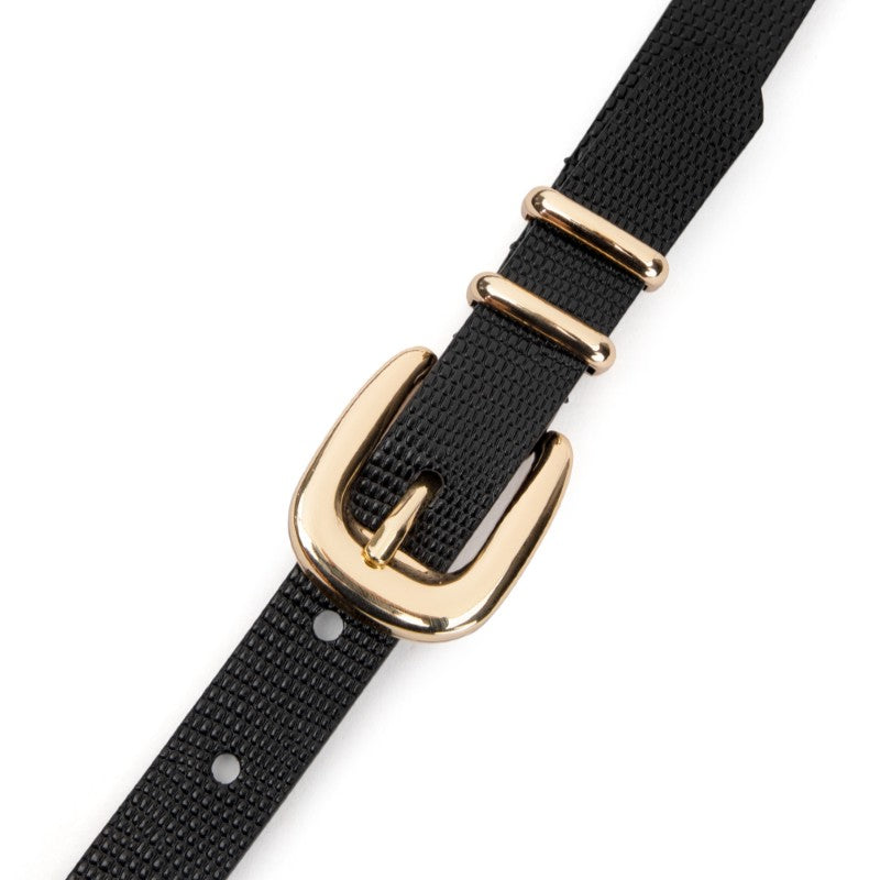 Adele Belt Black Lizard