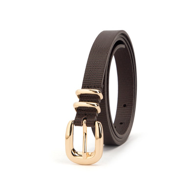 Adele Belt Chocolate Lizard