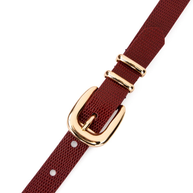 Adele Belt Garnet Lizard