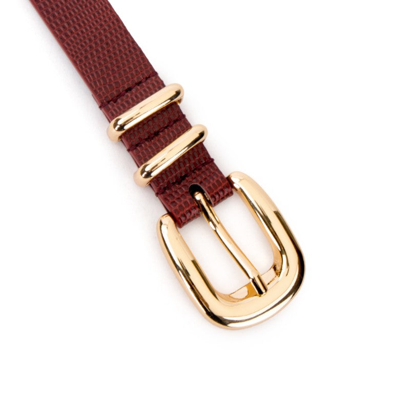 Adele Belt Garnet Lizard
