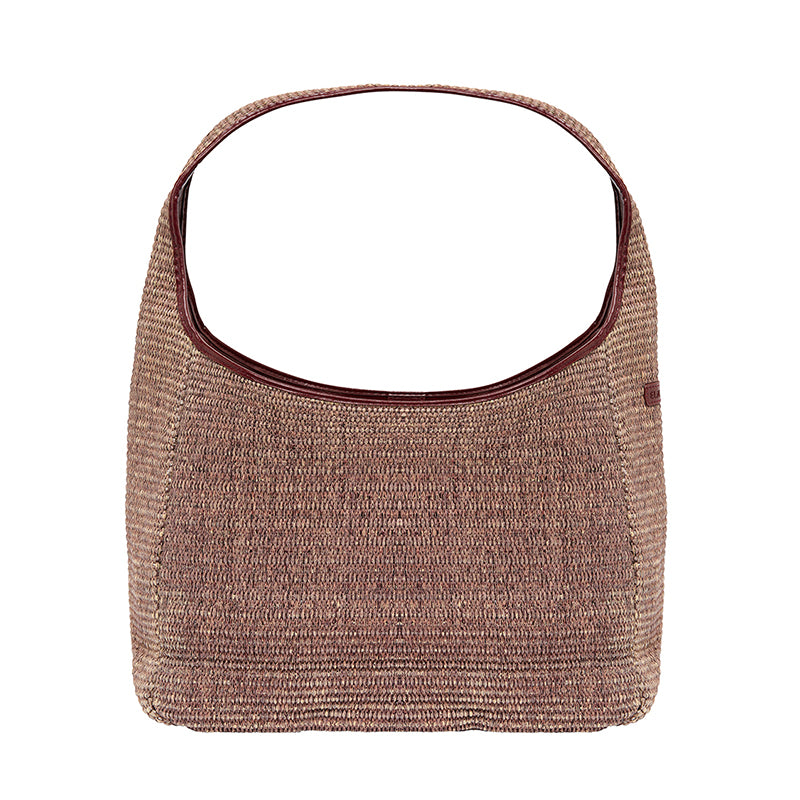 Arcadia Weave Tote Bag Burgundy/Coco