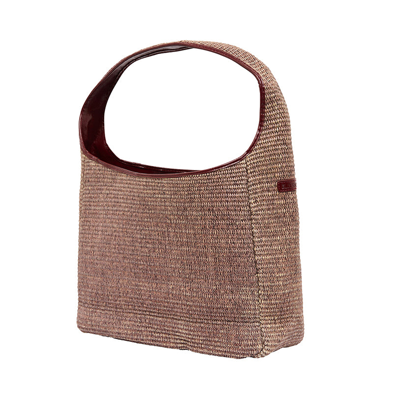 Arcadia Weave Tote Bag Burgundy/Coco