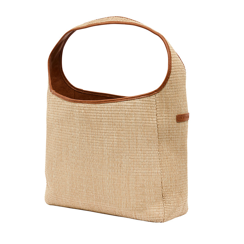 Arcadia Weave Tote Bag Tan/Natural