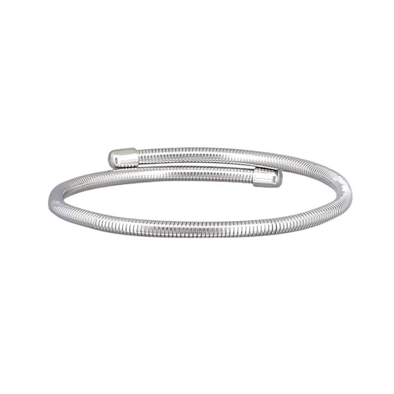 Snake Wrap Bangle Silver