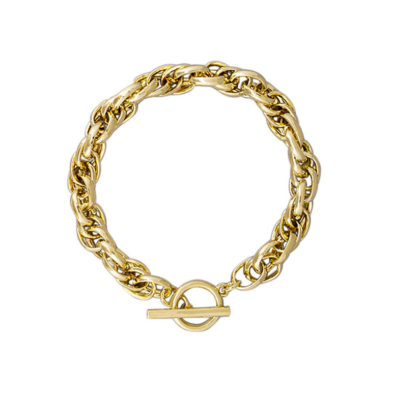 Fob Link Bracelet Gold