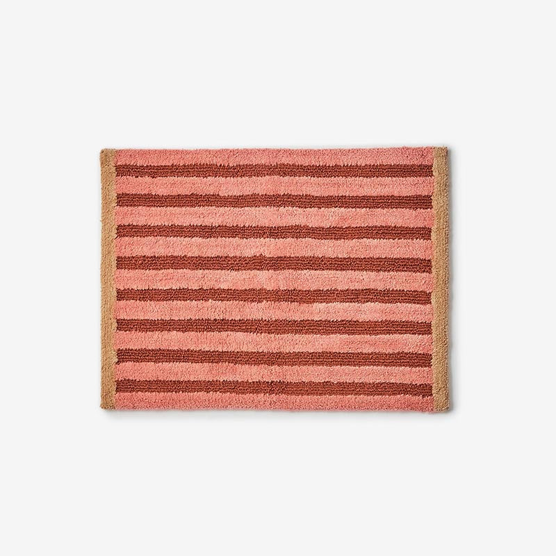 Stripe Reversible Terracotta Bath Mat