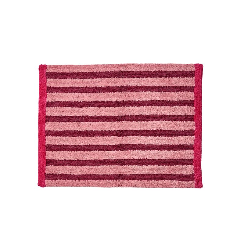 Stripe Burgundy Bath Mat