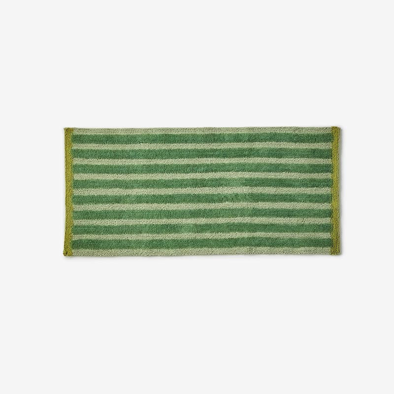 Stripe Reversible Khaki Long Bath Mat