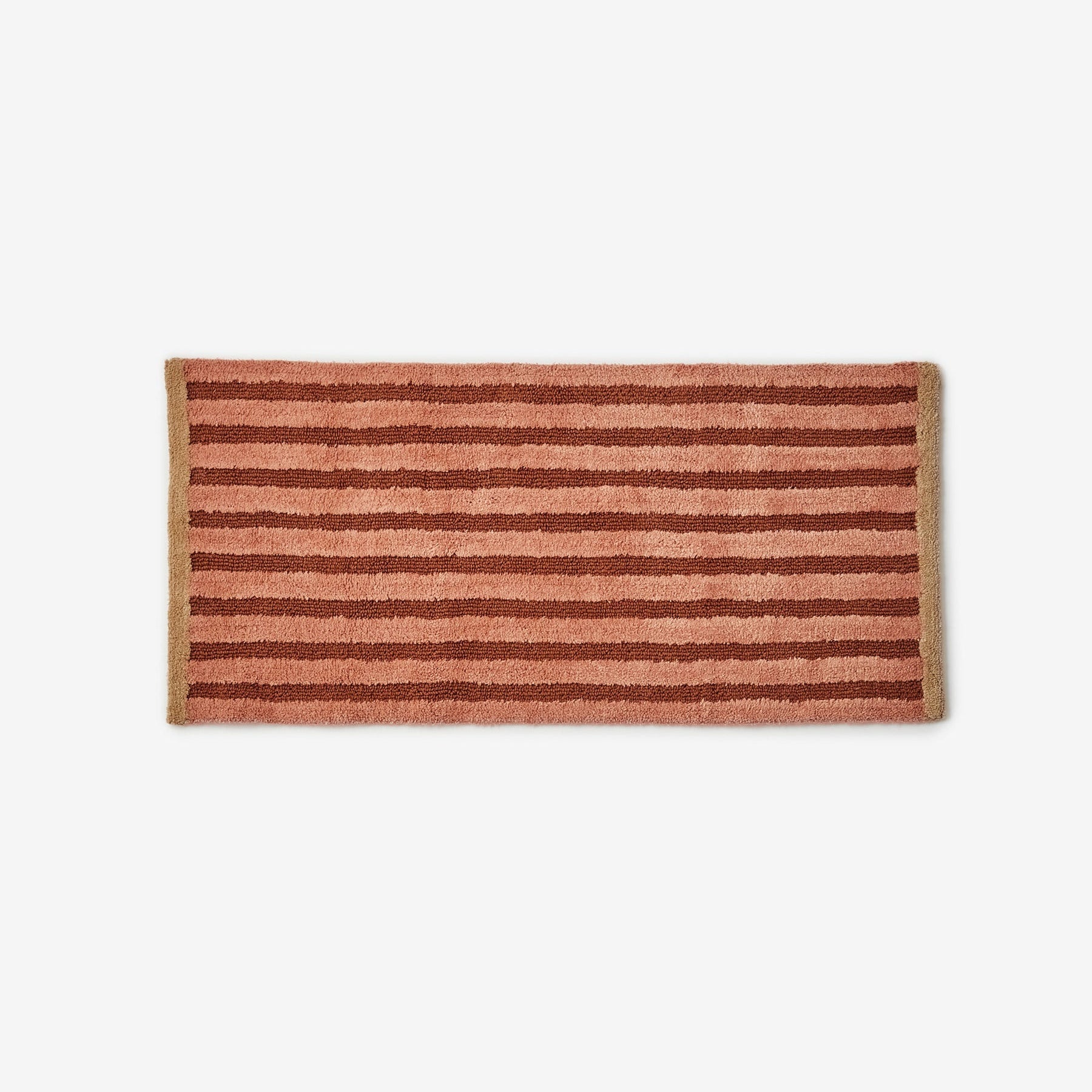 Stripe Reversible Terracotta Long Bath Mat