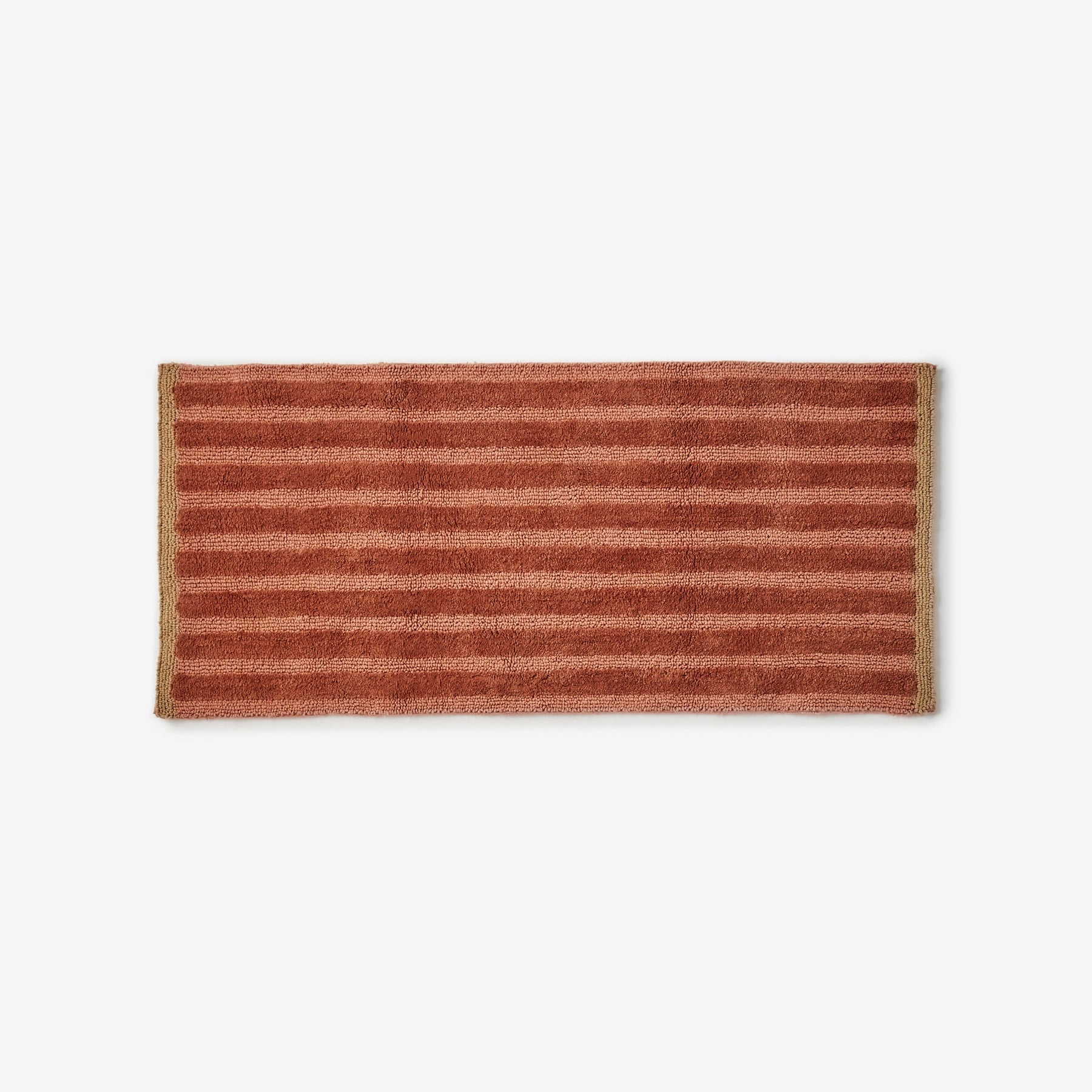 Stripe Reversible Terracotta Long Bath Mat