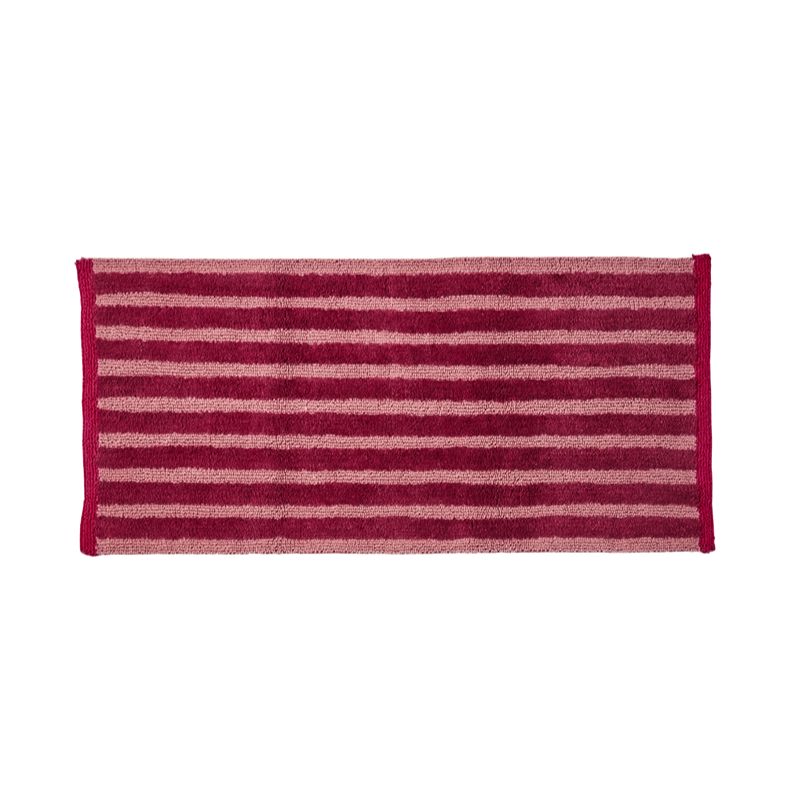 Stripe Burgundy Long Bath Mat