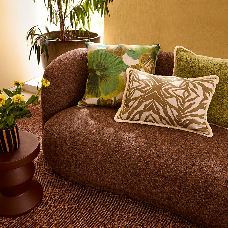 Zebra Olive Cushion 60x40cm