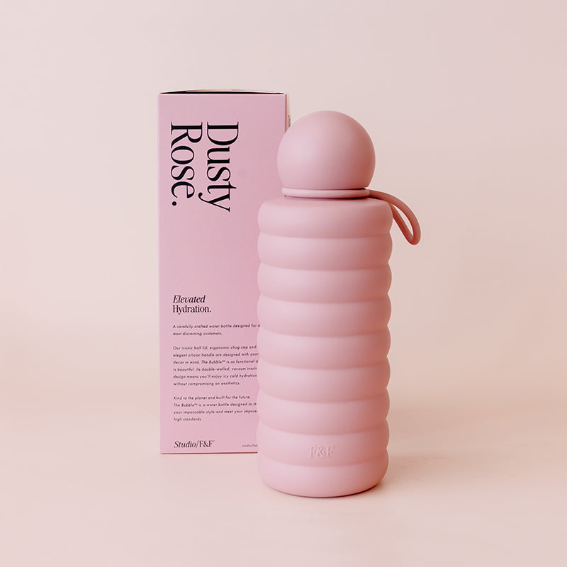 Bubble Water Bottle Dusty Rose 700ml