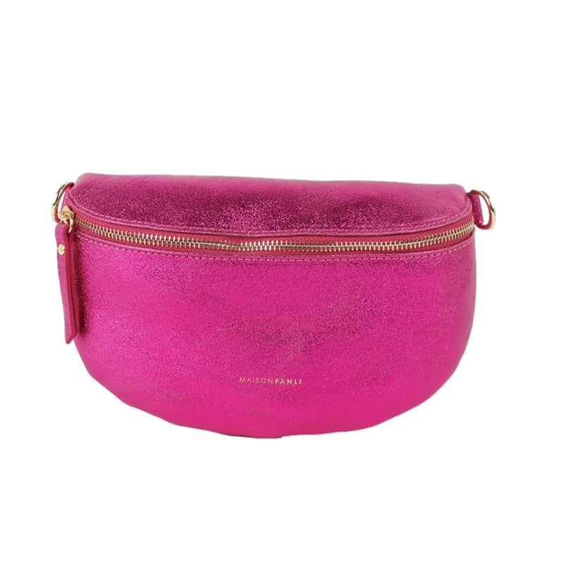 Bum Bag Metallic Fuchsia