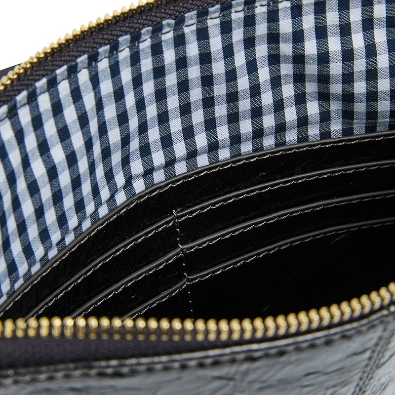 Bowery Wallet/Clutch Charcoal Crinkle