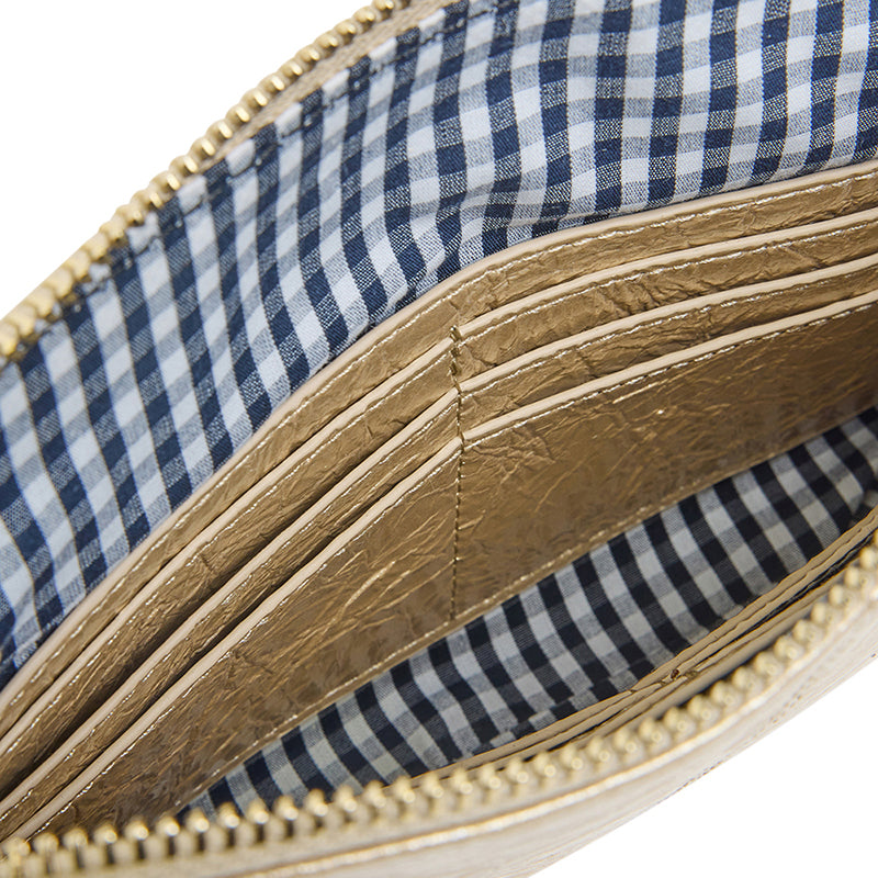 Bowery Wallet/Clutch Light Gold Crinkle
