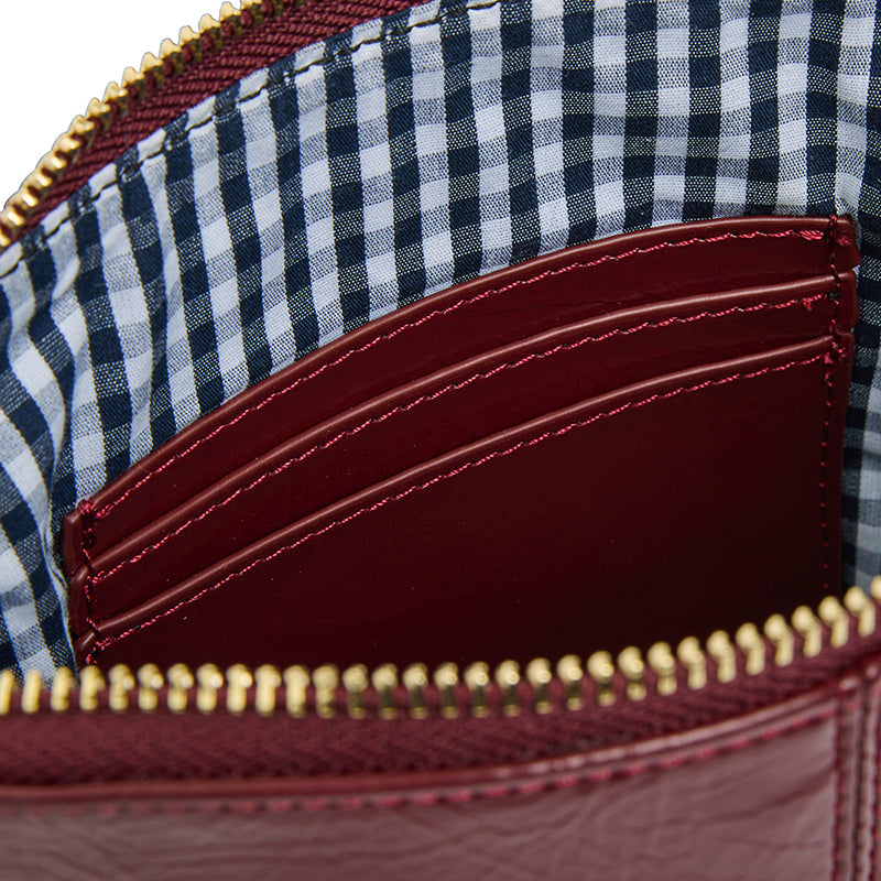 Burbank Crossbody Bag Burgundy Crinkle