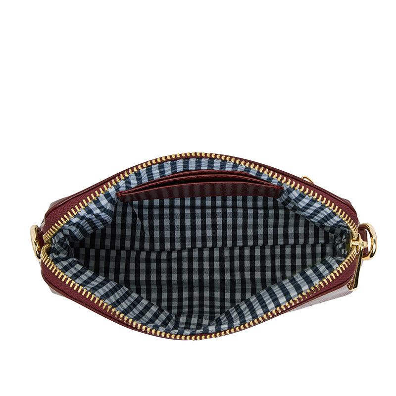 Burbank Crossbody Bag Burgundy Crinkle