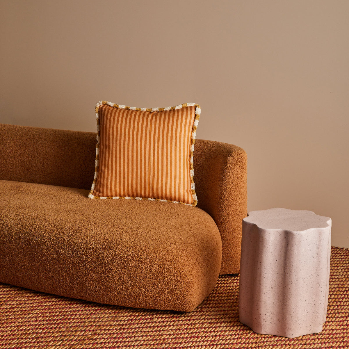 Pinstripe Nutmeg Cushion 50x50cm