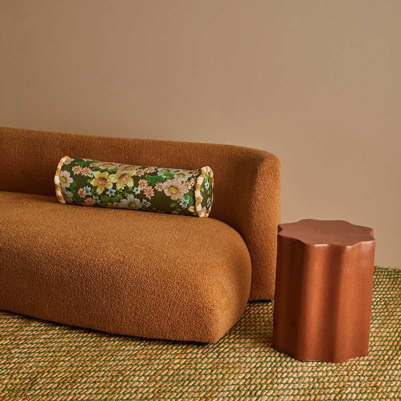 Buttercup Olive Bolster Cushion 60x20cm