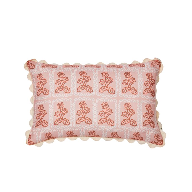 Martine Pink Linen Cushion 60x40cm