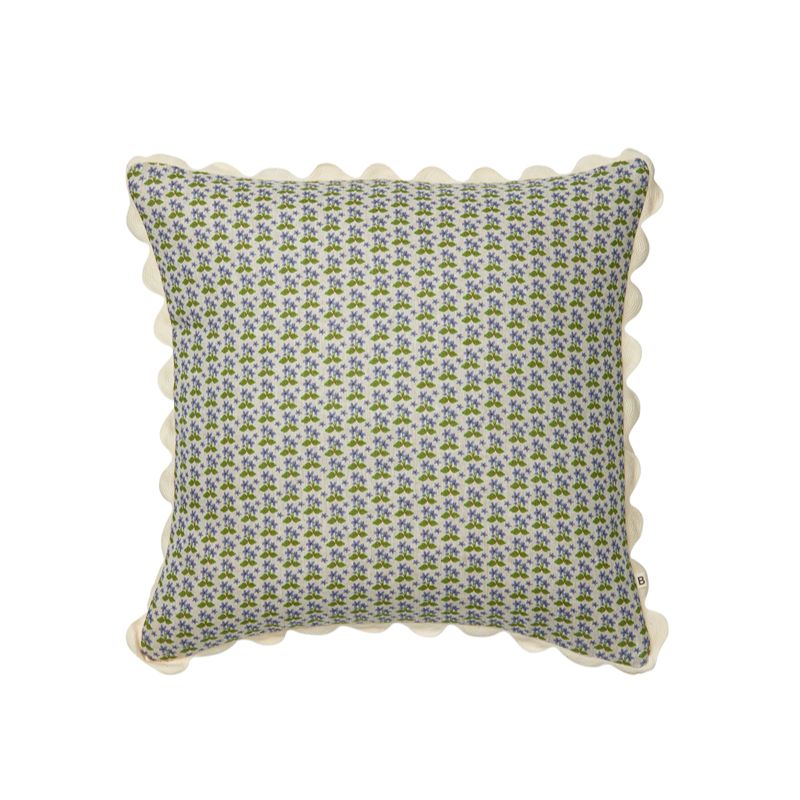 Petite Madeline Blue Linen Cushion 50cm